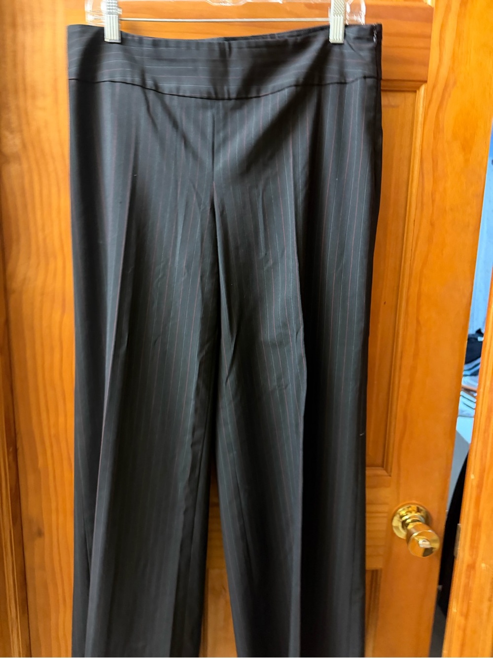 The Limited Aubrey Fit Black Pink Pinstripe Pants Size 10